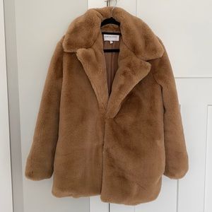 New cupcakes and cashmere fur coat with pockets